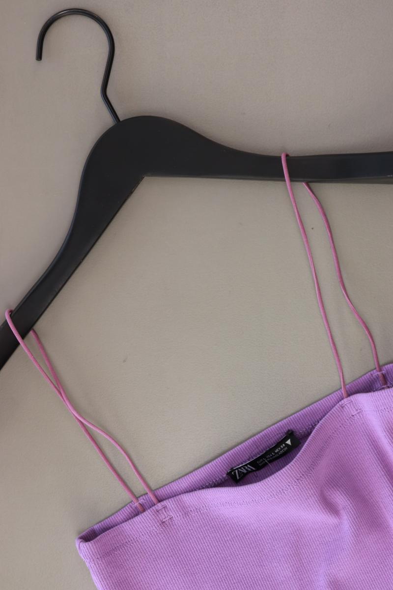 Zara Crop Top Gr. L neu mit Etikett lila aus Baumwolle