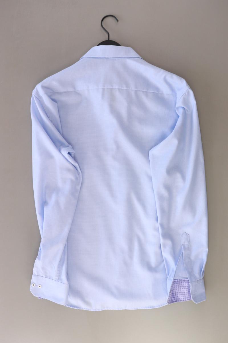 Eterna Langarmhemd für Herren Gr. Hemdgröße 42 blau aus Baumwolle