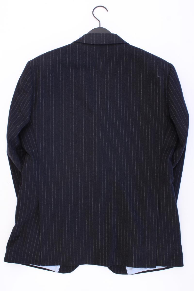 ROY ROBSEN Wollsakko für Herren Gr. 50 gestreift blau aus Schurwolle