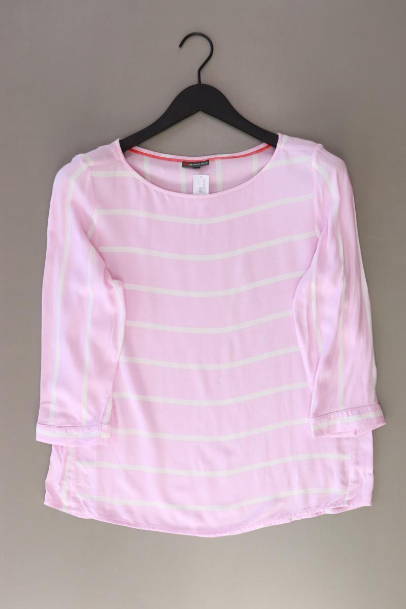 Street One Regular Bluse Gr. 38 gestreift 3/4 Ärmel rosa aus Viskose