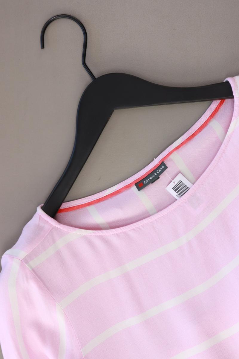 Street One Regular Bluse Gr. 38 gestreift 3/4 Ärmel rosa aus Viskose