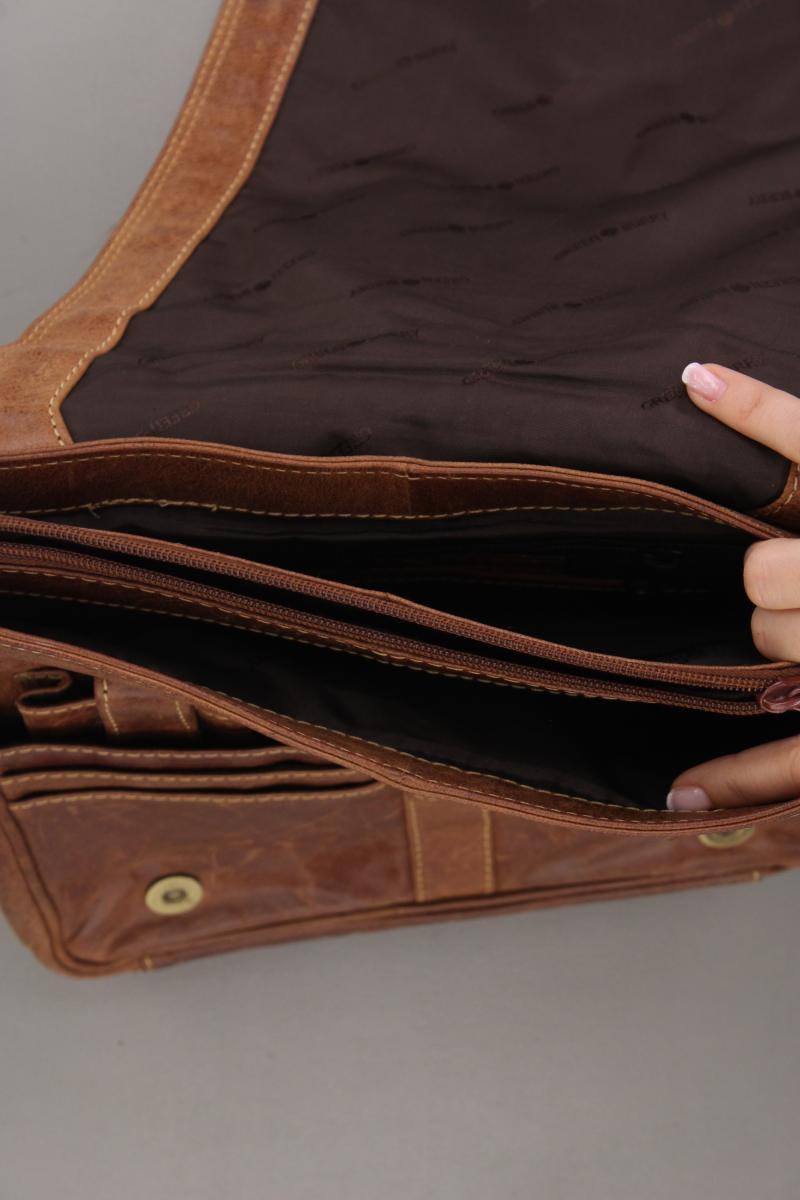 Greenburry Umhängetasche für Herren braun aus Leder