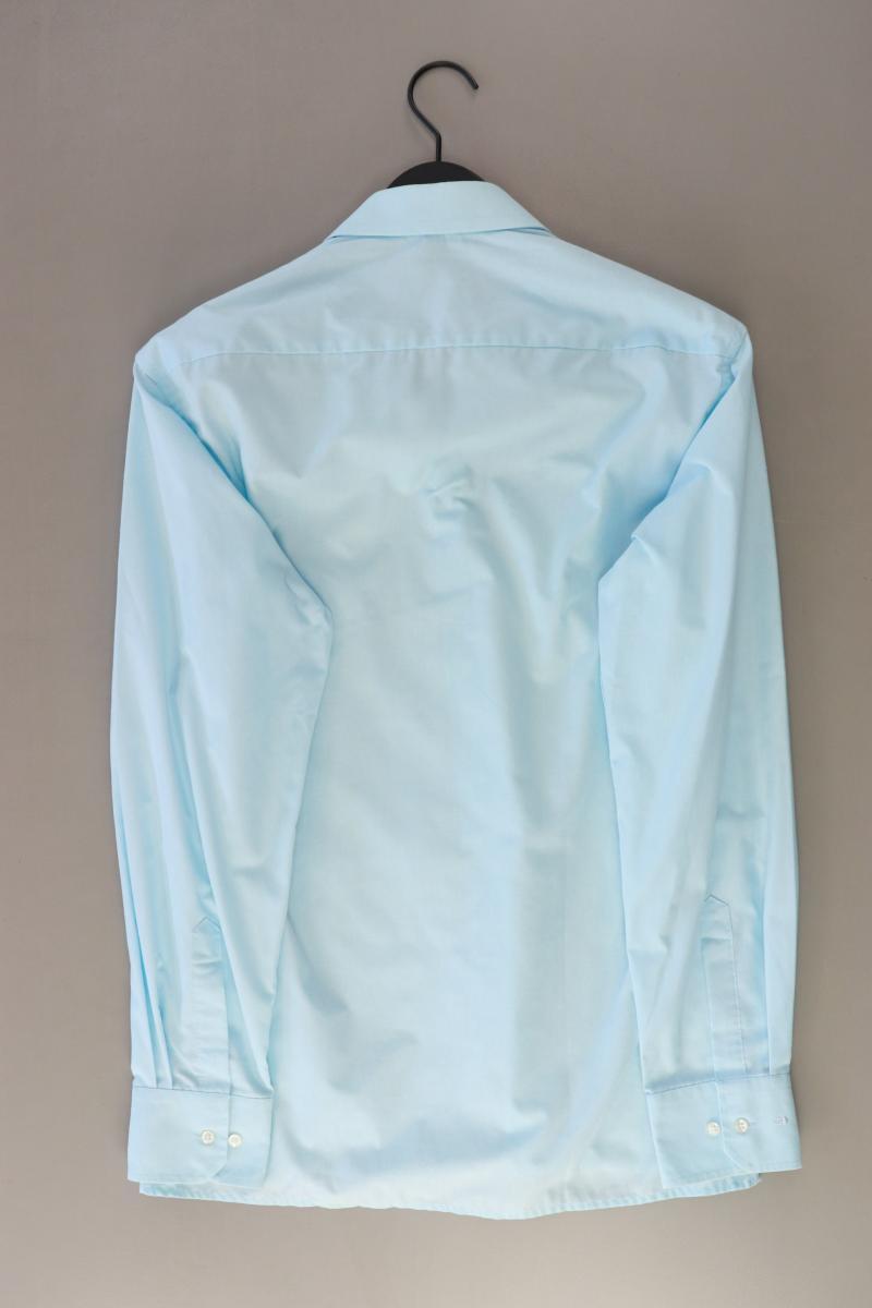 Eterna Langarmhemd für Herren Gr. Hemdgröße 39 blau aus Baumwolle