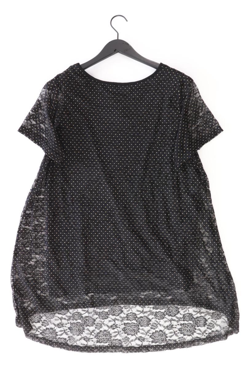 Zhenzi Kurzarmbluse Gr. XL schwarz aus Polyester