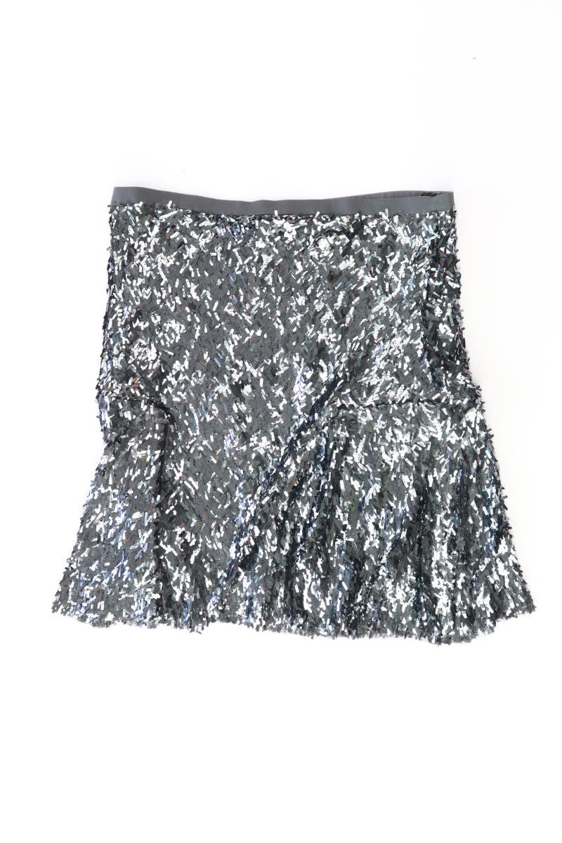 Steffen Schraut Rock Gr. 40 mit Pailletten silber aus Nylon