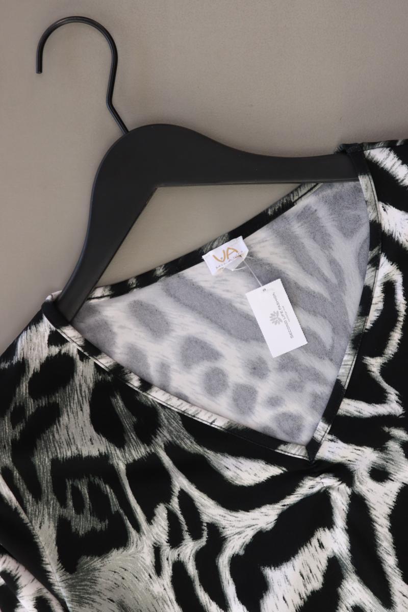 VA Milano Jerseykleid Gr. 42 mit Tierdruck mit Gürtel 3/4 Ärmel grau