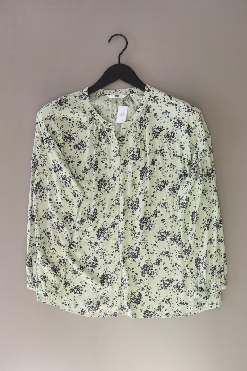 Uniqlo Langarmbluse Gr. M grün aus Polyester