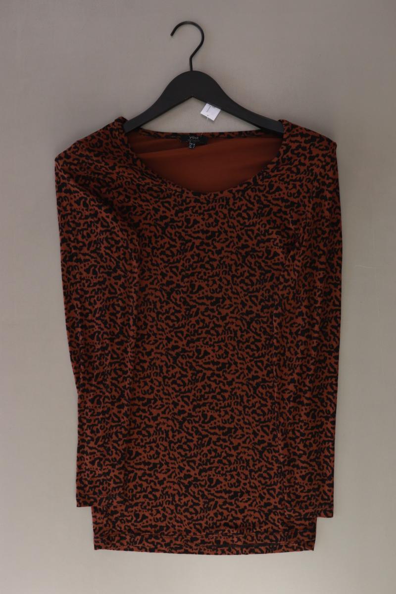 yest Longsleeve-Shirt Gr. 36 mit Tierdruck Langarm braun