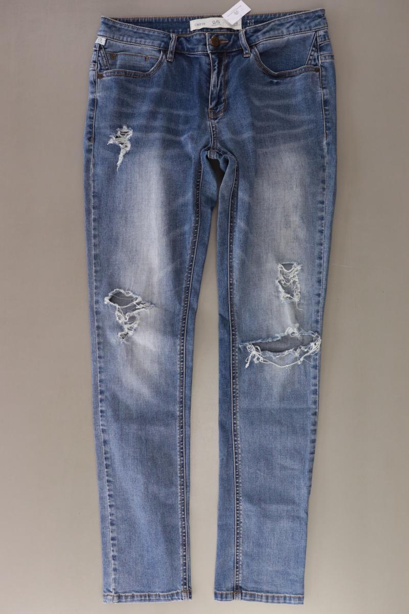 QS by s.Oliver Straight Jeans Gr. 38/L32 blau aus Baumwolle
