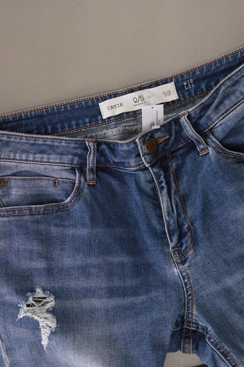 QS by s.Oliver Straight Jeans Gr. 38/L32 blau aus Baumwolle
