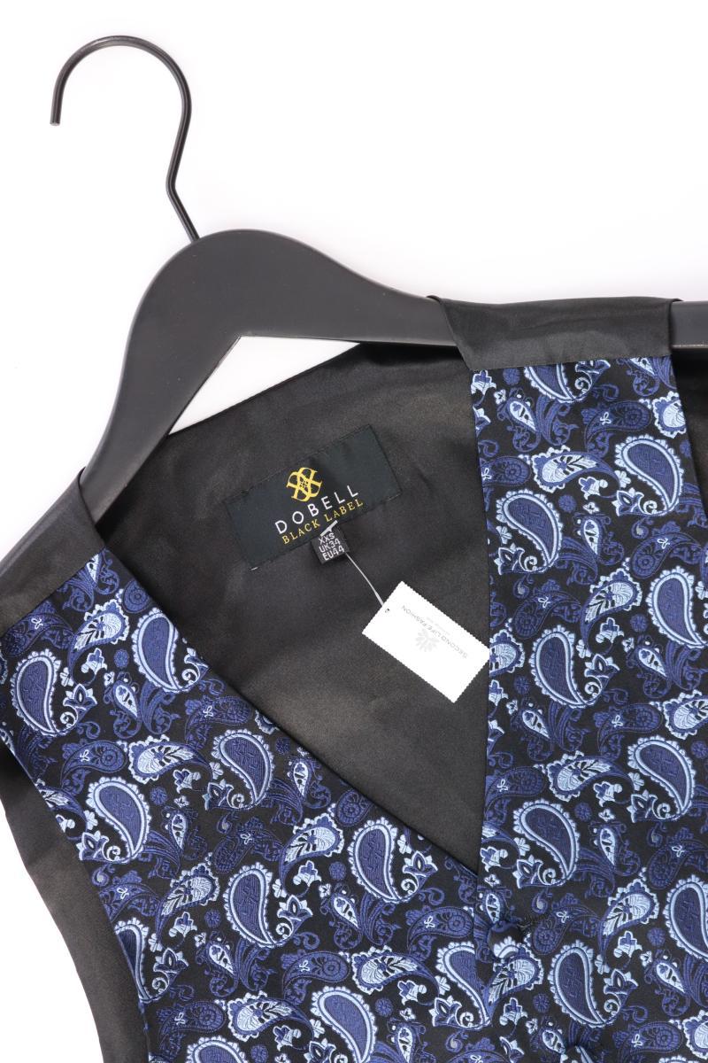 Dobell Regular Weste für Herren Gr. 44 mit Paisleymuster blau aus Polyester