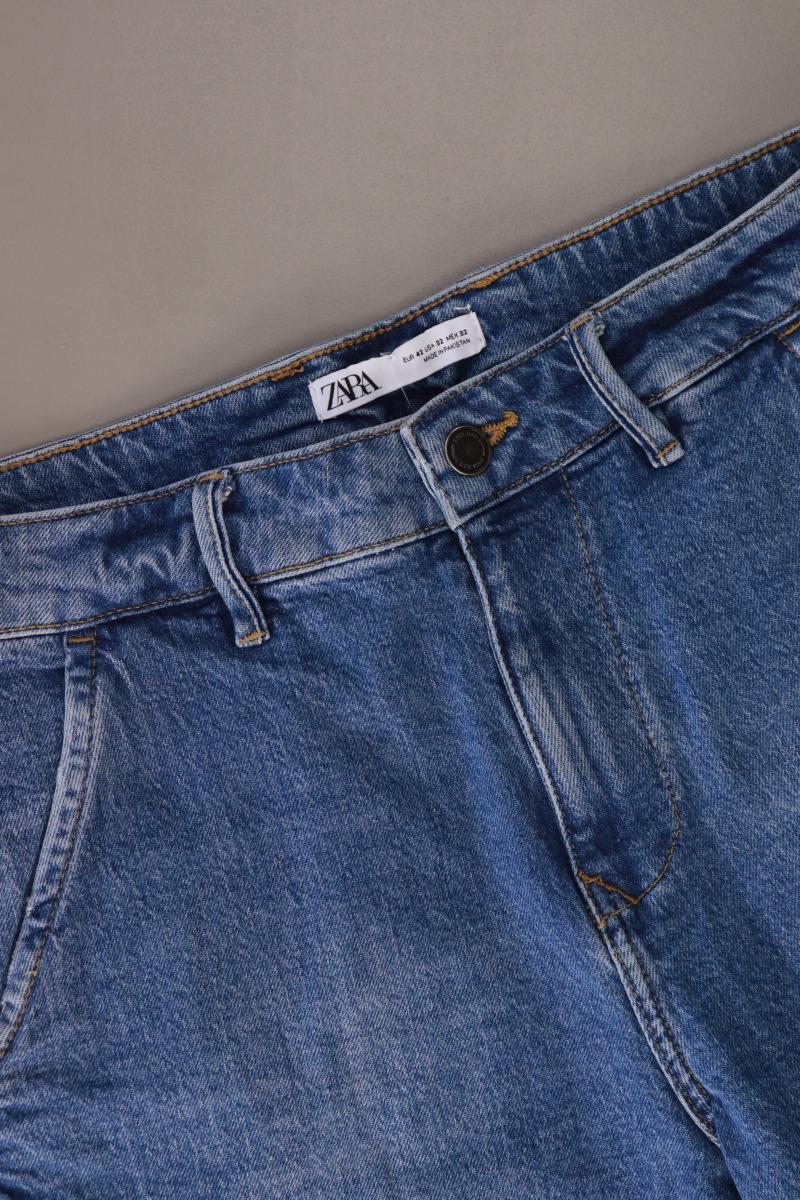 Zara Jeansshorts Gr. 42 blau aus Baumwolle
