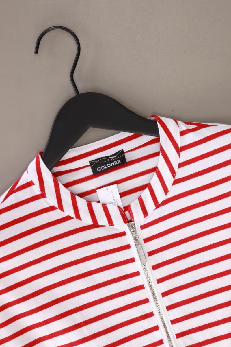 Goldner Ringelshirt Gr. 50 gestreift neuwertig 3/4 Ärmel rot aus Baumwolle