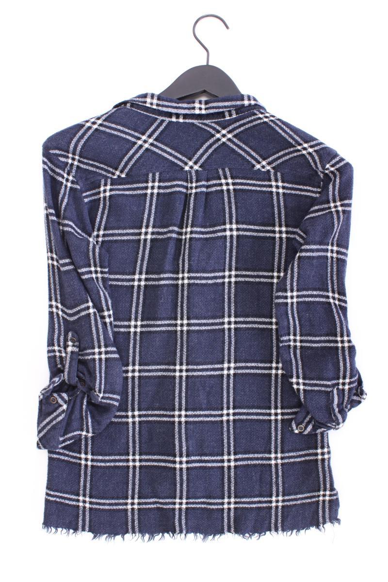 Mango Karobluse Gr. S kariert 3/4 Ärmel blau