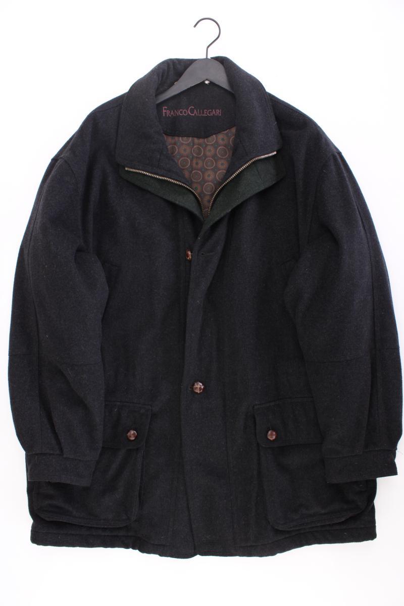 Franco Callegari Lange Jacke für Herren Gr. 58 Vintage grau aus Baumwolle