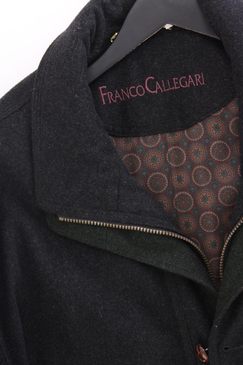 Franco Callegari Lange Jacke für Herren Gr. 58 Vintage grau aus Baumwolle