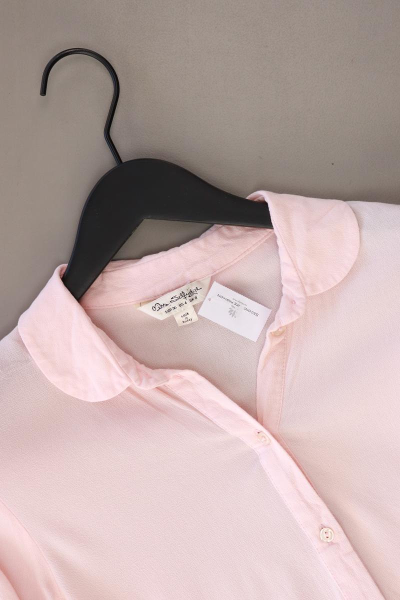 miss selfridge Rüschenbluse Gr. 36 Langarm rosa aus Viskose