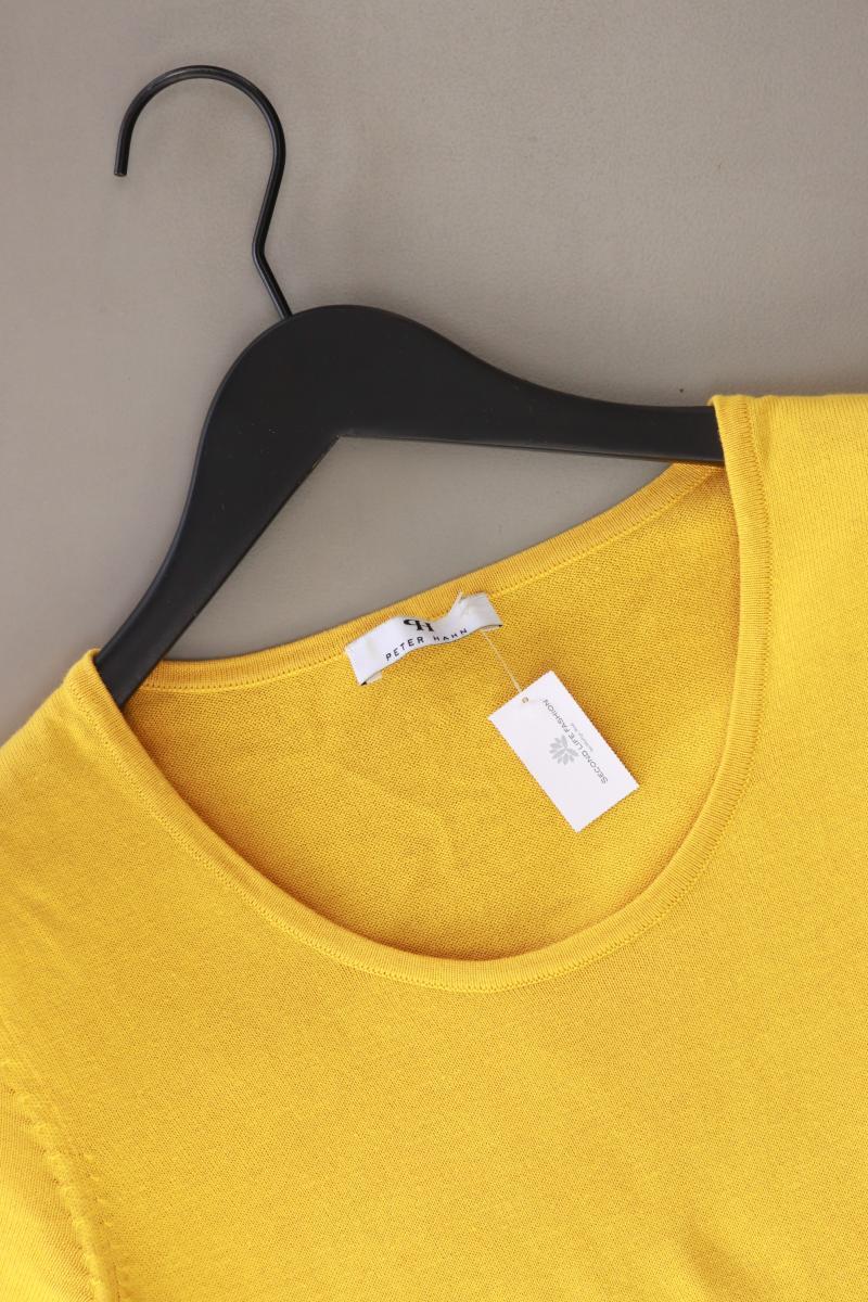 Peter Hahn Strickshirt Gr. 40 Kurzarm gelb aus Baumwolle