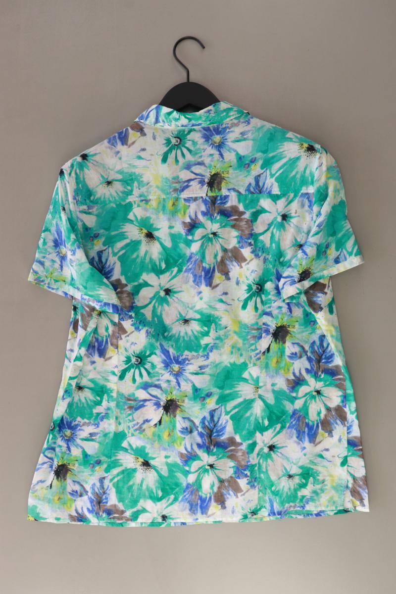 Marco Pecci Kurzarmbluse Gr. 46 mit Blumenmuster blau