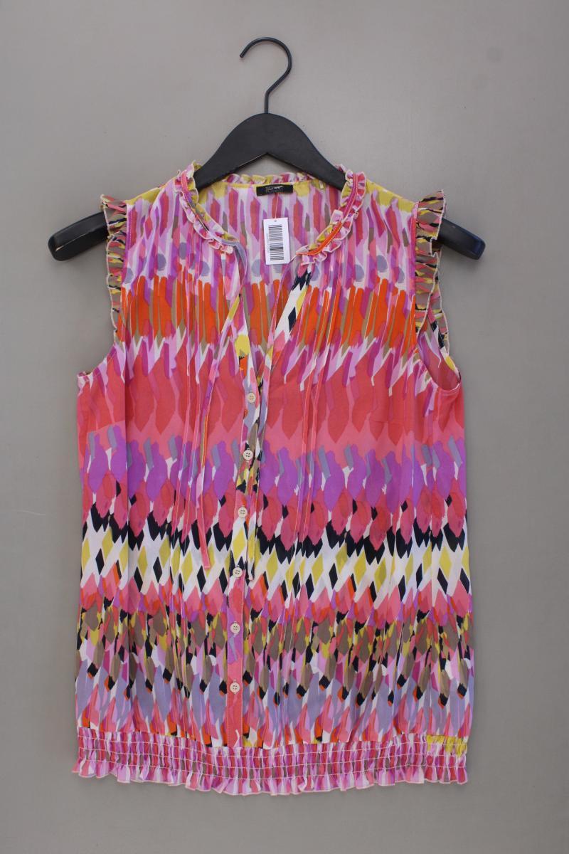 Esprit Collection Rüschenbluse Gr. 36 mit Batikmuster Ärmellos mehrfarbig