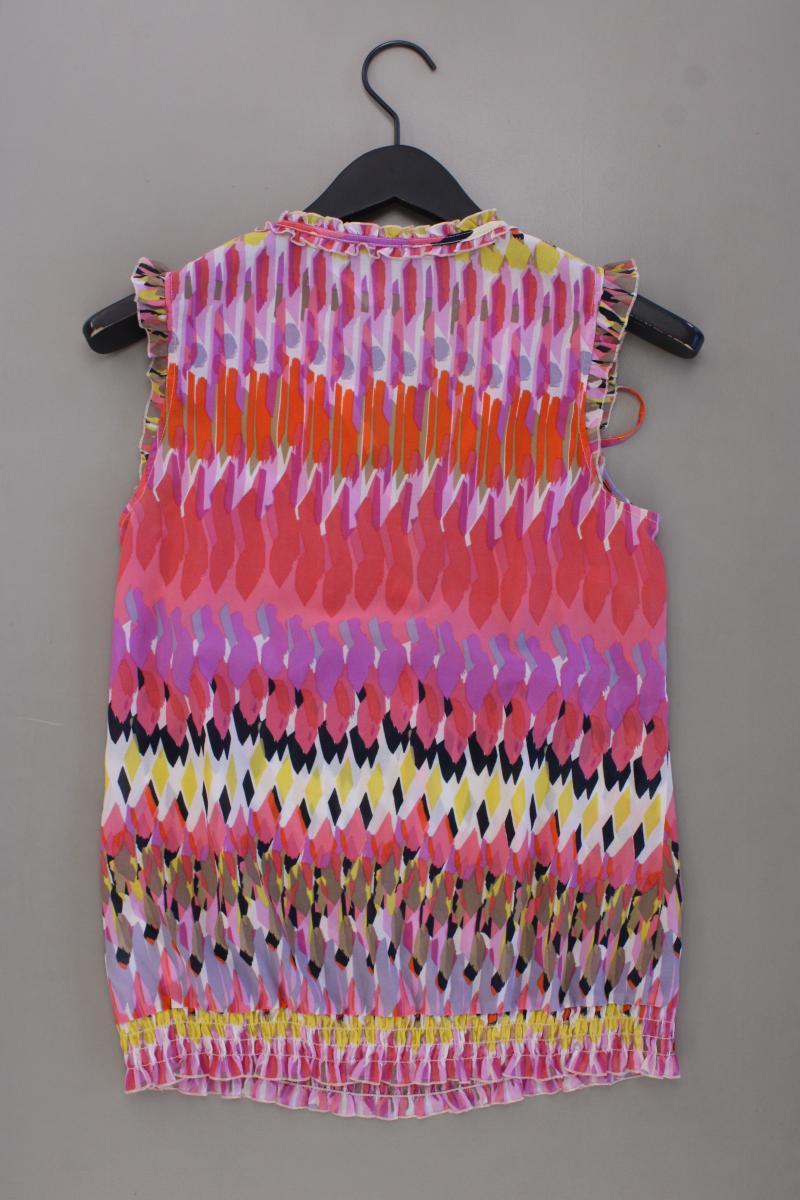 Esprit Collection Rüschenbluse Gr. 36 mit Batikmuster Ärmellos mehrfarbig