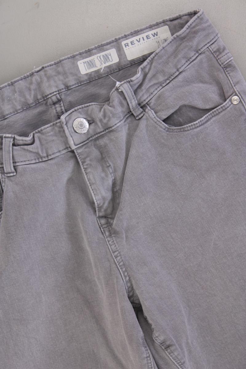 Review Skinny Jeans Gr. W31 grau aus Baumwolle