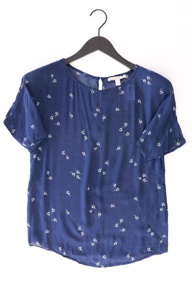 Esprit Kurzarmbluse Gr. XS blau