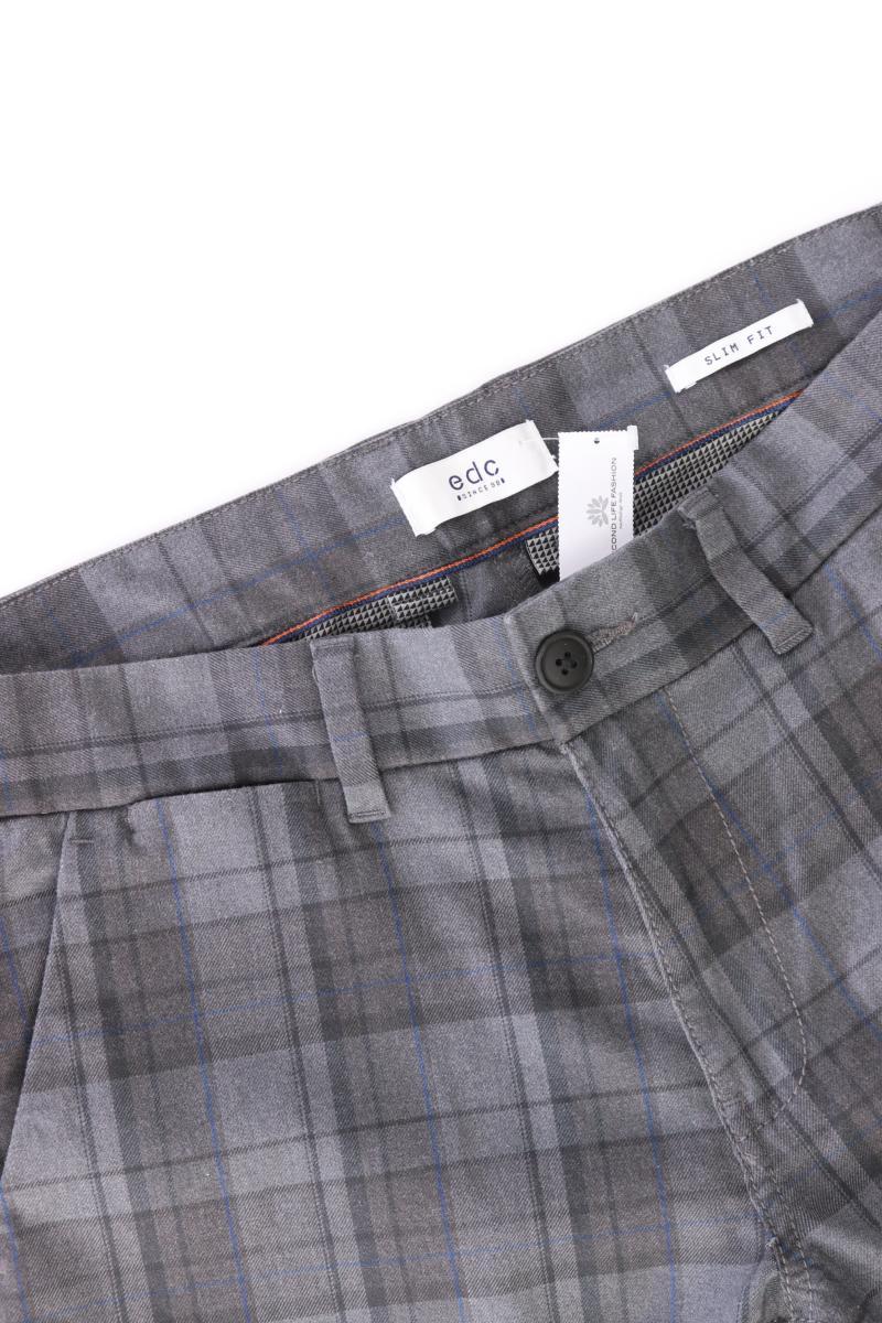 edc by Esprit Hose für Herren Gr. W32/L32 kariert grau aus Baumwolle