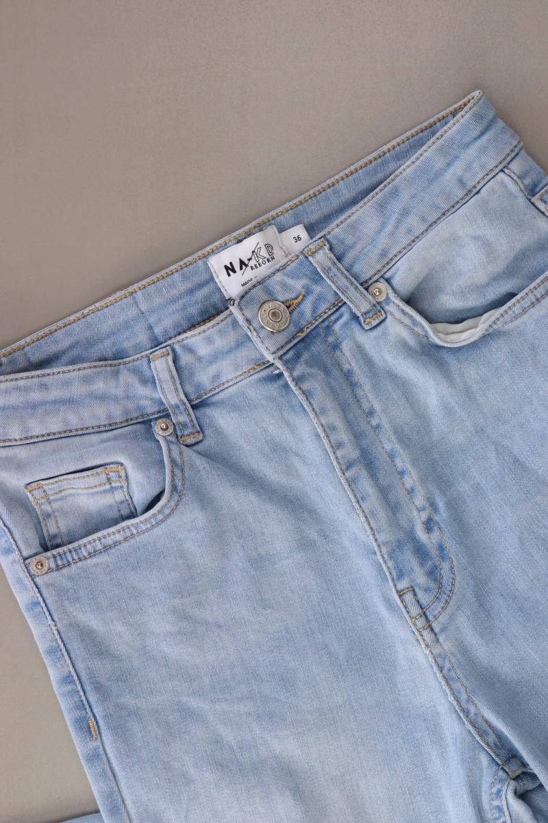 NA-KD Skinny Jeans Gr. 36 blau aus Baumwolle