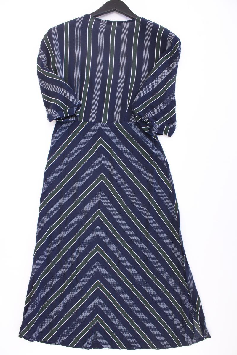 Mango Kurzarmkleid Gr. S gestreift blau aus Viskose