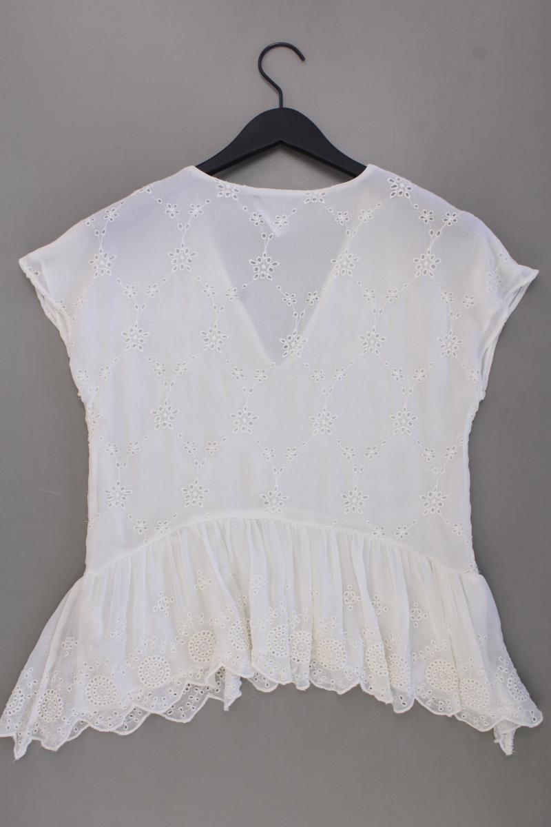 Zara Kurzarmbluse Gr. S creme aus Polyester