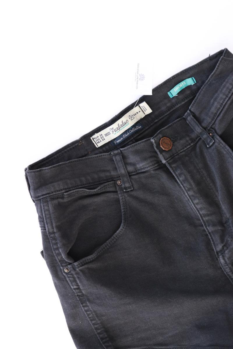 Zara Jeansshorts Gr. 34 schwarz aus Baumwolle
