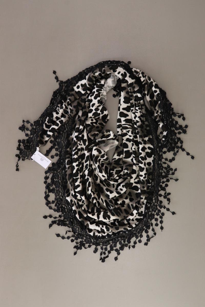 Tuch mit Tierdruck schwarz