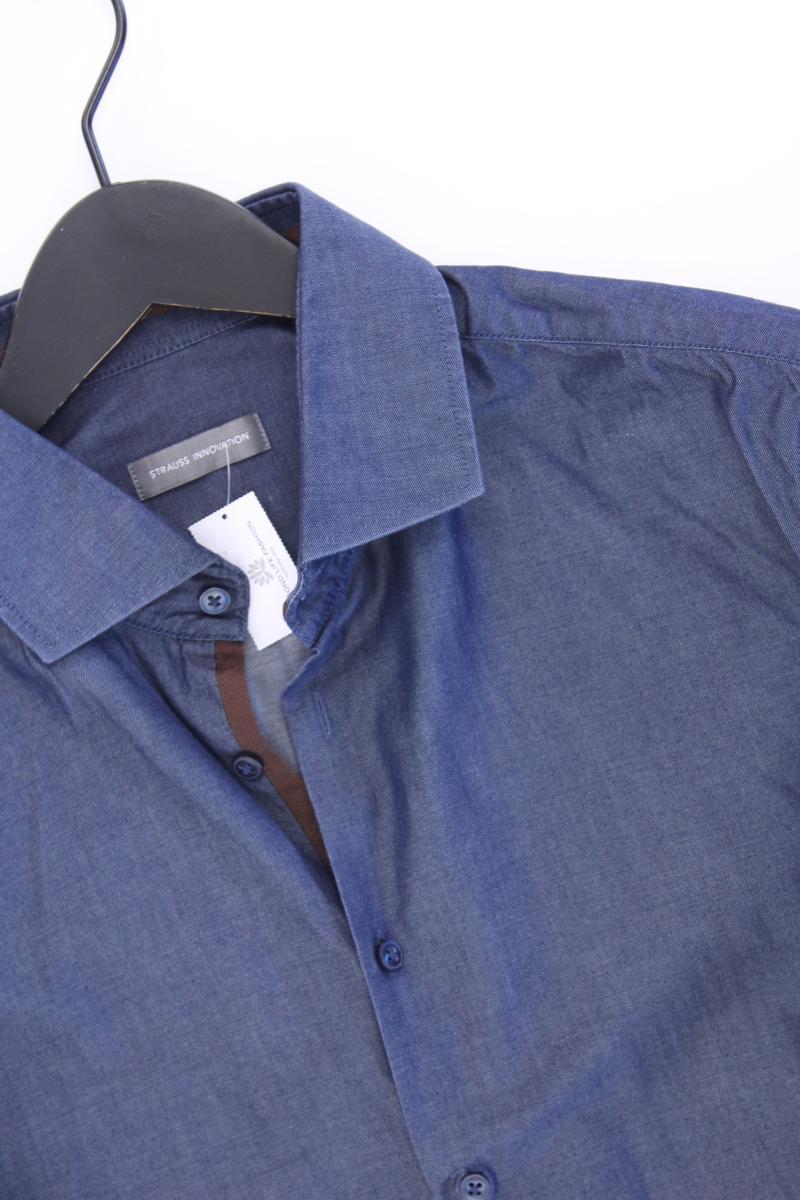 Strauss Langarmhemd für Herren Gr. Hemdgröße 41/42 blau