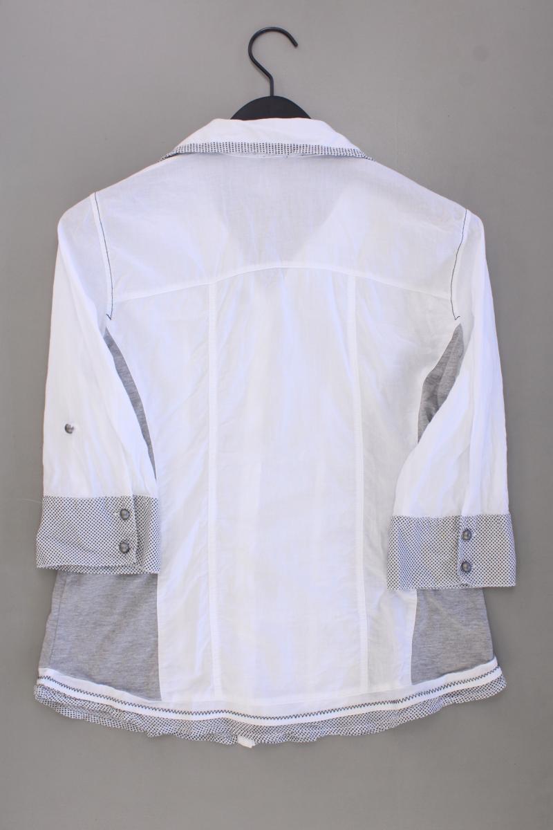 Kenny S. Classic Bluse Gr. 40 3/4 Ärmel weiß aus Baumwolle