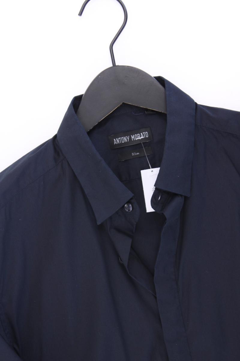 ANTONY MORATO Kurzarmhemd für Herren Gr. 48 blau aus Baumwolle
