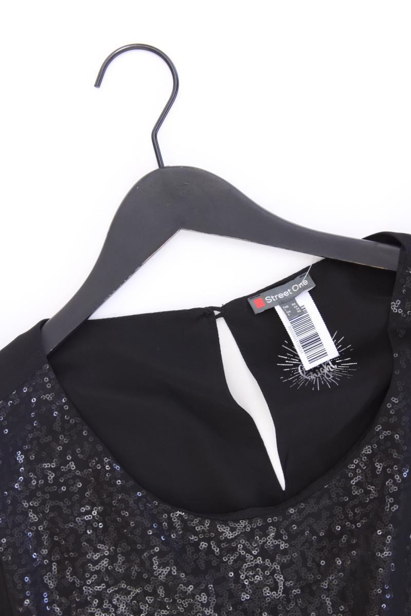 Street One Abendkleid Gr. 44 Ärmellos mit Pailletten schwarz aus Polyester