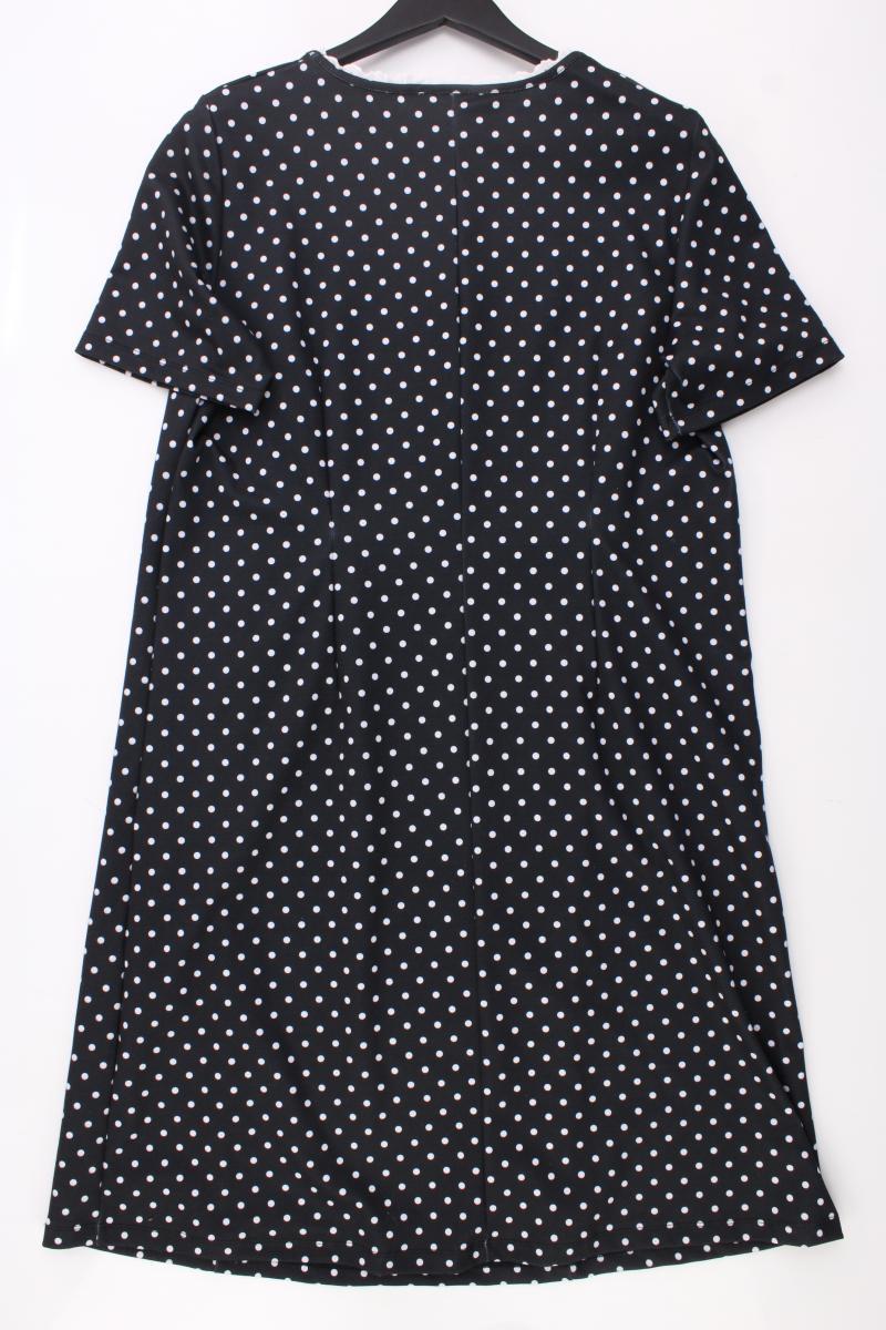 Paola Kurzarmkleid Gr. 48 gepunktet schwarz aus Polyester