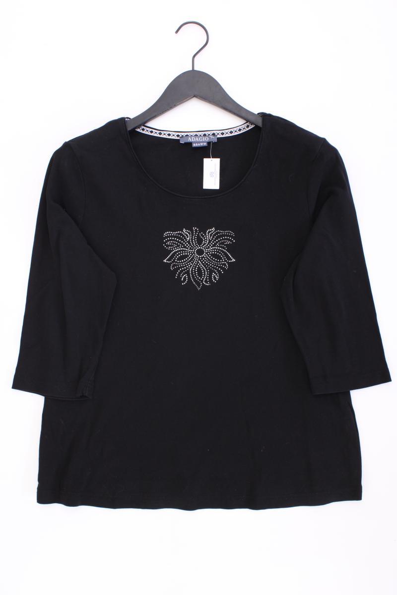 Adagio Classic Shirt Gr. 48 3/4 Ärmel schwarz aus Baumwolle