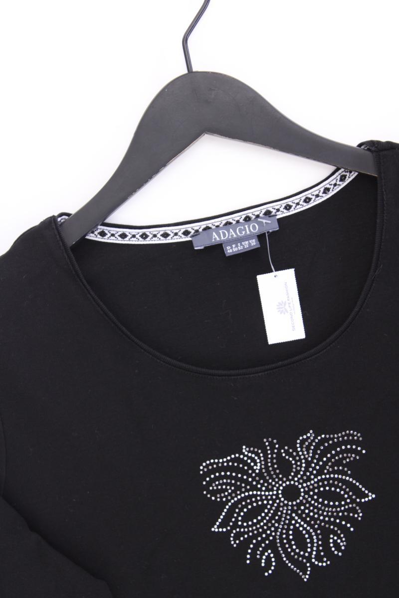 Adagio Classic Shirt Gr. 48 3/4 Ärmel schwarz aus Baumwolle