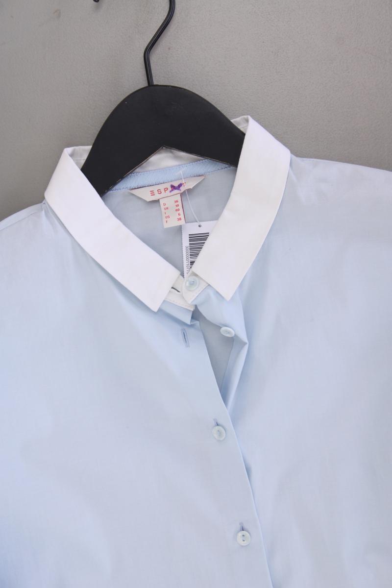 Esprit Langarmbluse Gr. 36 blau aus Baumwolle