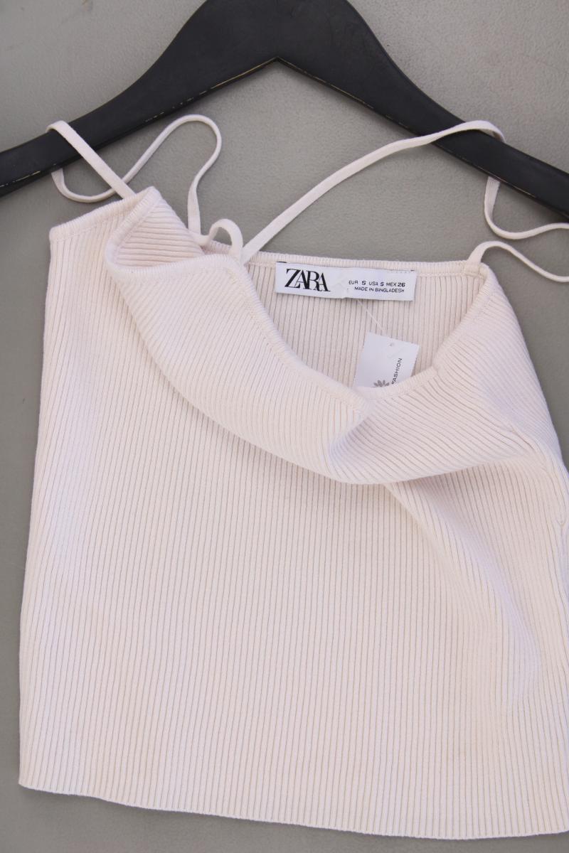 Zara Spaghetti-Top Gr. S neuwertig creme aus Viskose