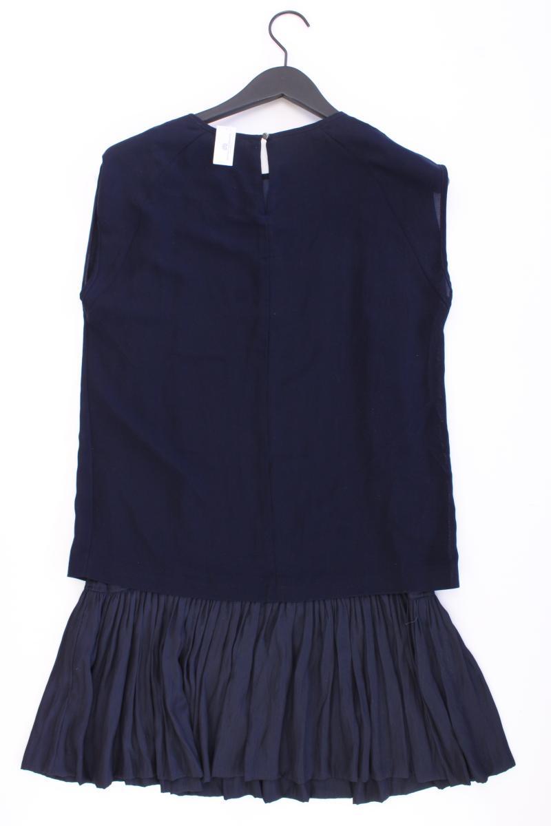 Esprit Chiffonkleid Gr. 36 Kurzarm blau aus Polyester