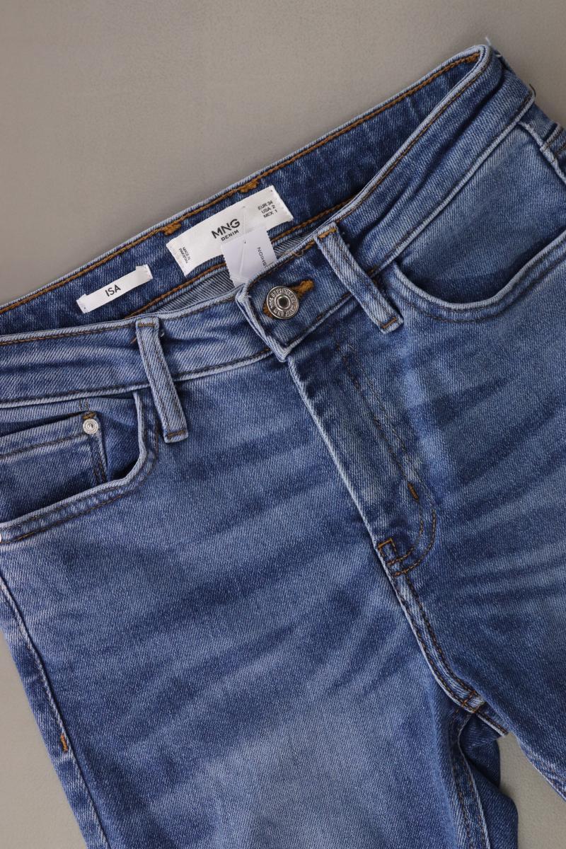 Mango 7/8 Jeans Gr. 34 blau aus Baumwolle