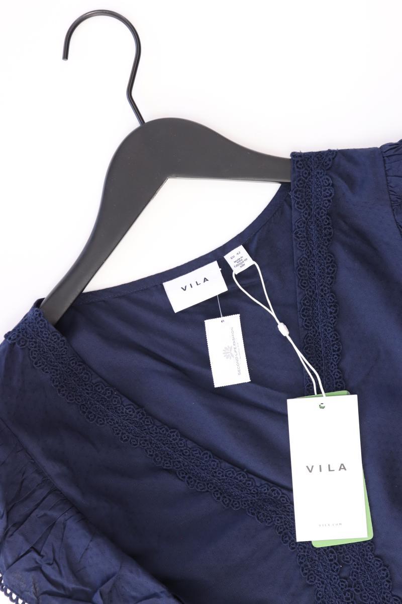 Vila Kurzarmbluse Gr. 42 neu mit Etikett Neupreis: 34,99€! blau aus Viskose