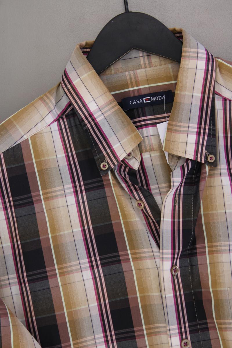 Casa Moda Karohemd für Herren Gr. XL kariert Kurzarm braun