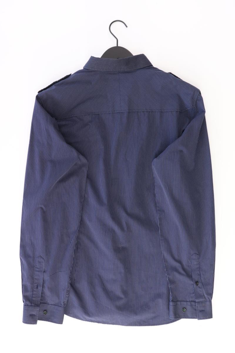 next Langarmhemd für Herren Gr. L gestreift blau aus Baumwolle