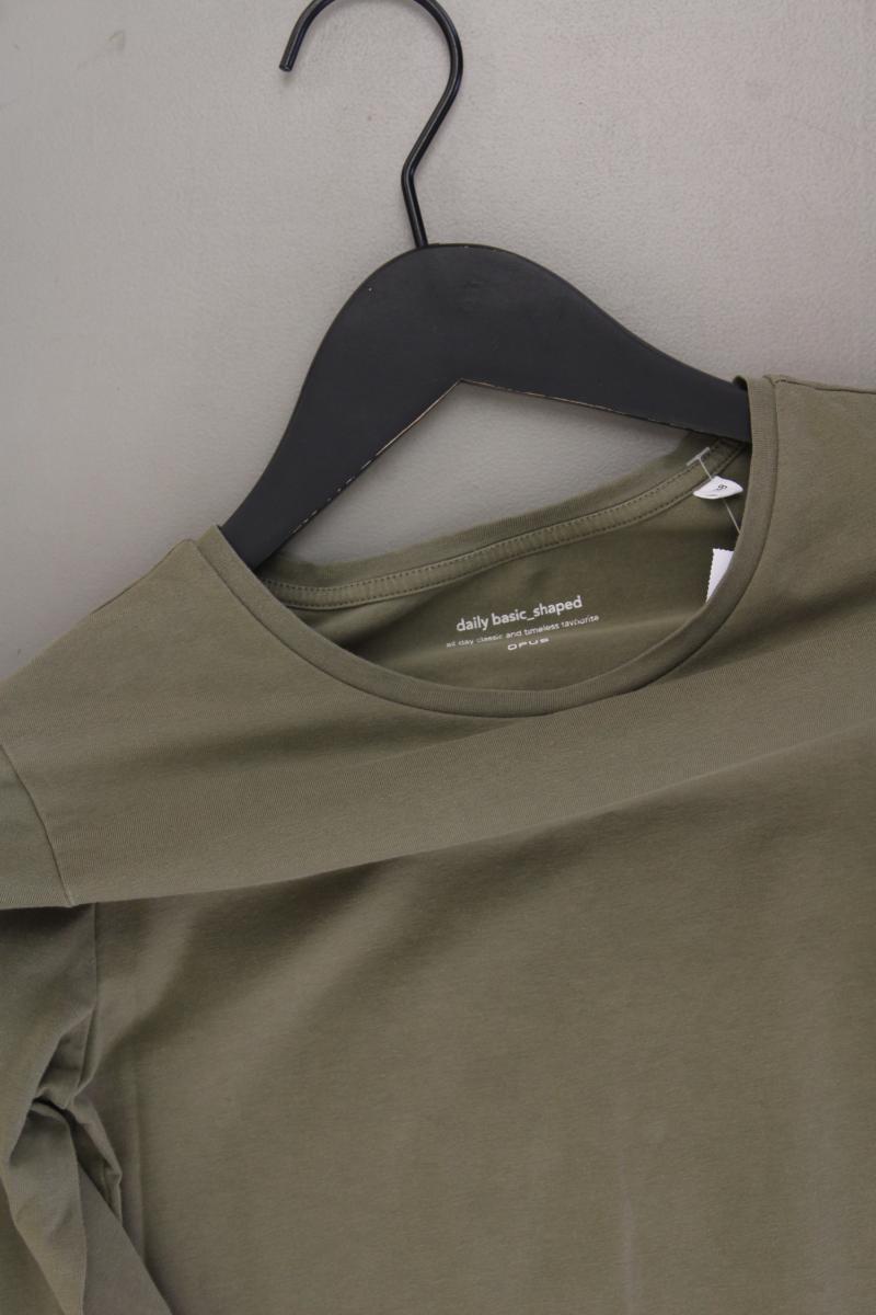 Opus Langarmshirt Smilla Gr. 38 olivgrün aus Baumwolle
