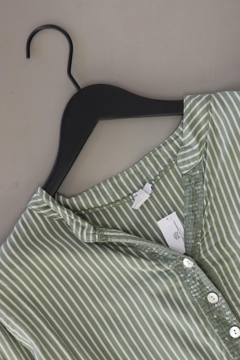Liberty Oversize-Bluse Gr. L gestreift 3/4 Ärmel grün aus Viskose