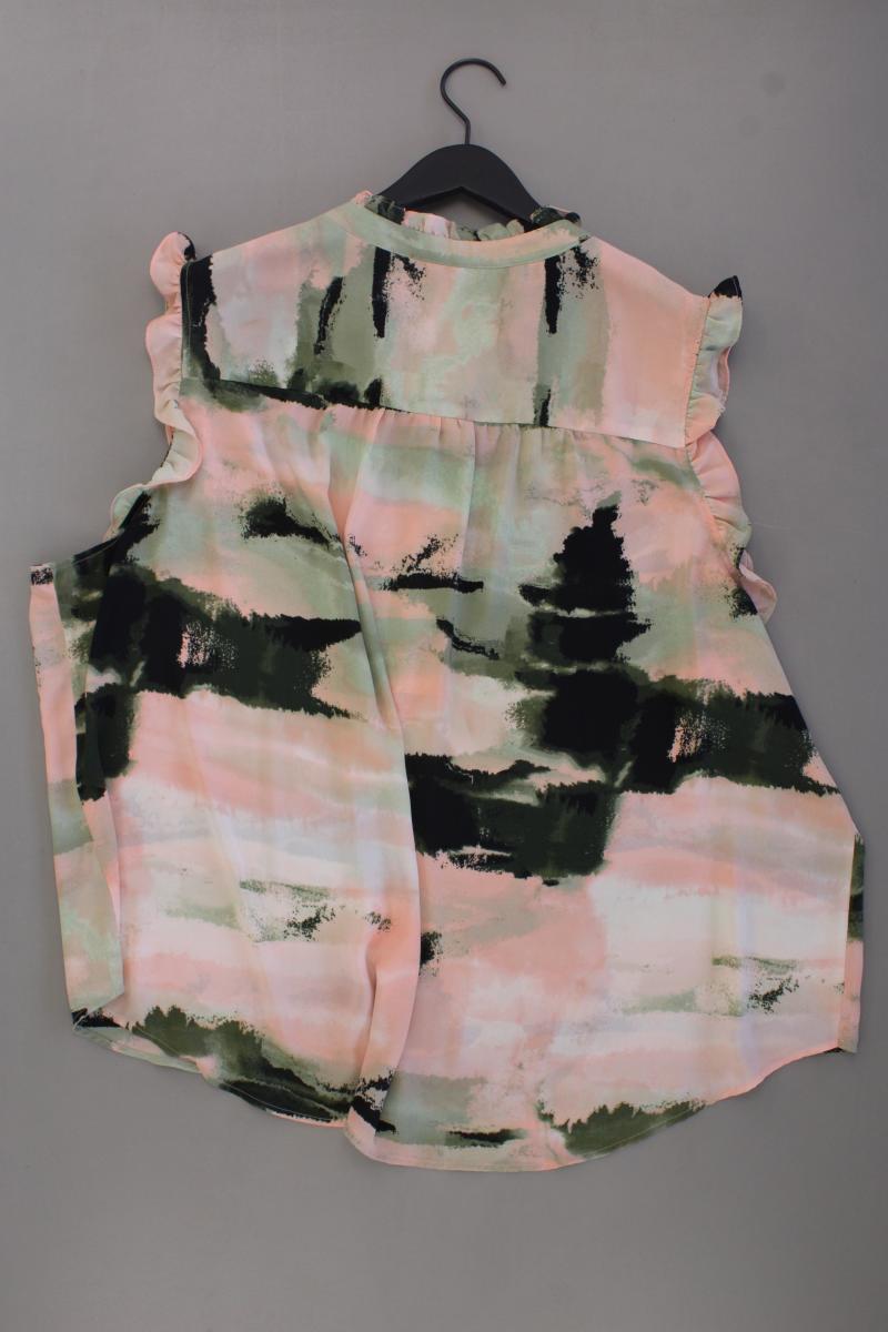 DKNY Rüschenbluse Gr. 48 mit Batikmuster Ärmellos mehrfarbig